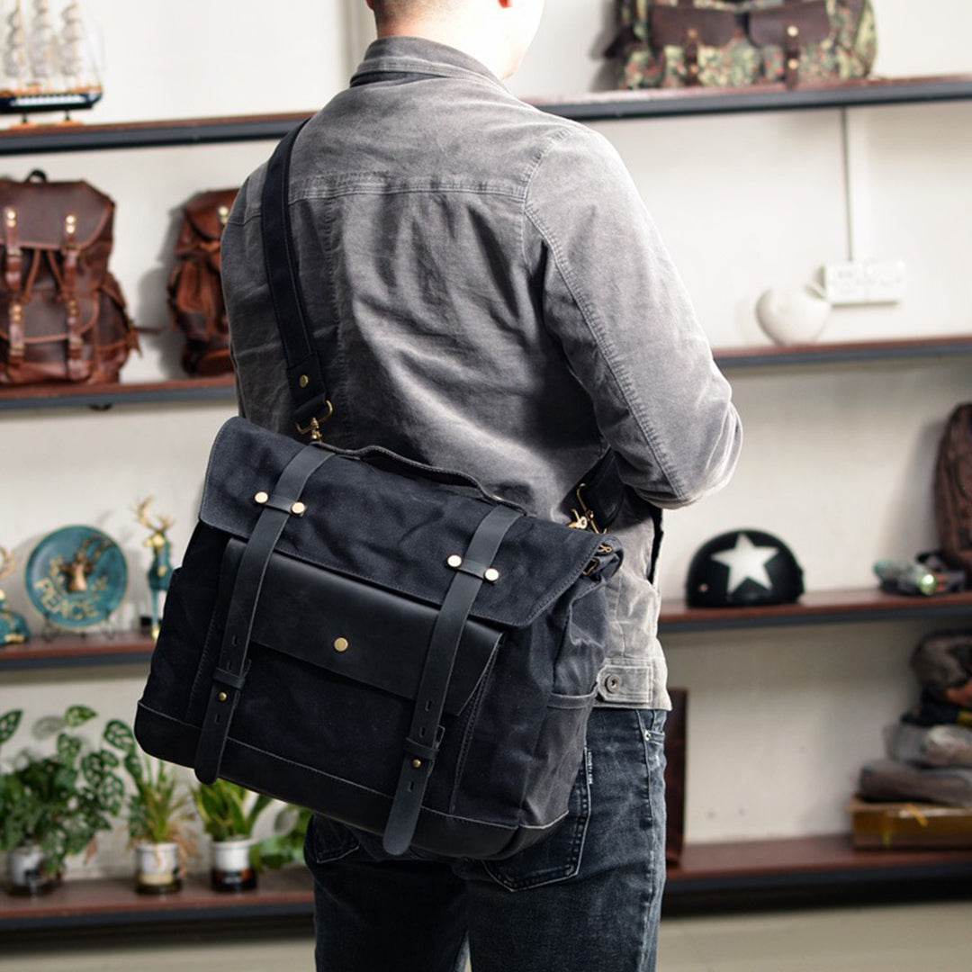 Bolsa Alforges BP 611 Lona+Couro Resistente para Motos BAGYPACK