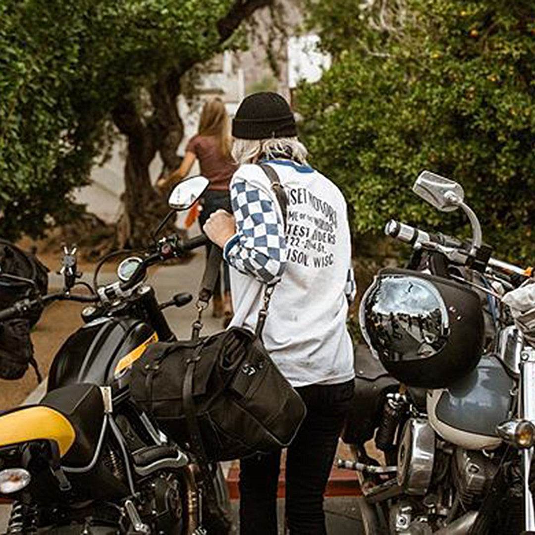 Bolsa Alforges BP 611 Lona+Couro Resistente para Motos e Viagens - BAGYPACK