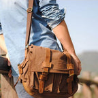 Bolsa Carteiro BP 112 Masculina Lona/Couro p/ Notebook 14" BAGYPACK