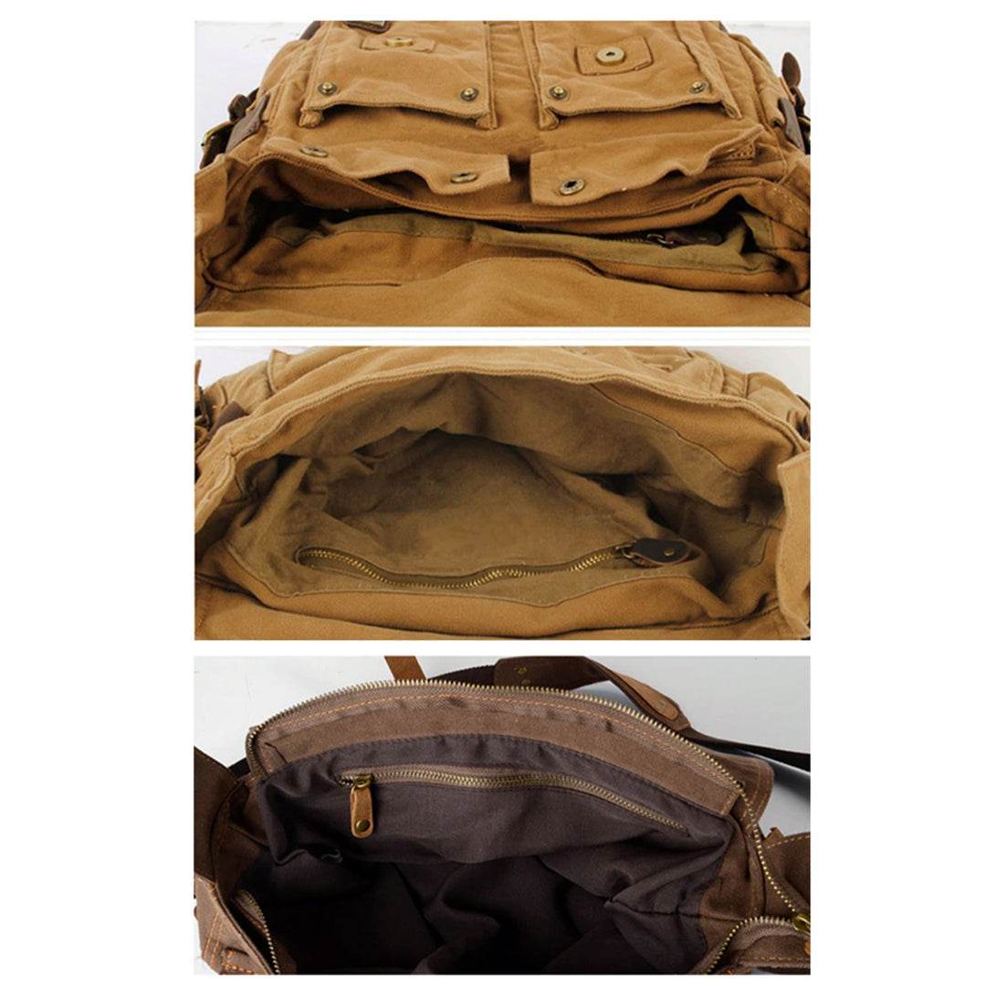 Bolsa Carteiro BP 112 Masculina Lona/Couro p/ Notebook 14" BAGYPACK
