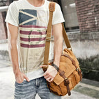 Bolsa Carteiro BP 112 Masculina Lona/Couro p/ Notebook 14" BAGYPACK