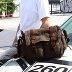 Bolsa Carteiro BP 112 Masculina Lona/Couro p/ Notebook 14" BAGYPACK