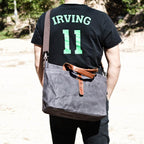 Bolsa Carteiro BP 203 Masculina em Lona Couro. Notebook 14" BAGYPACK