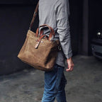 Bolsa Carteiro BP 203 Masculina em Lona Couro. Notebook 14" BAGYPACK