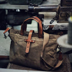 Bolsa Carteiro BP 203 Masculina em Lona Couro. Notebook 14" BAGYPACK