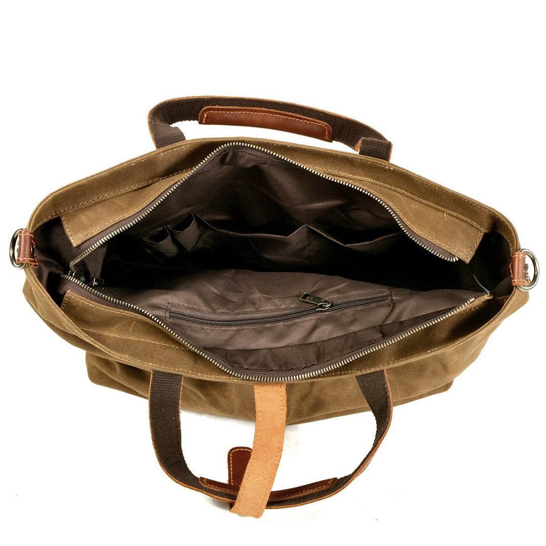 Bolsa Carteiro BP 203 Masculina em Lona Couro. Notebook 14" BAGYPACK