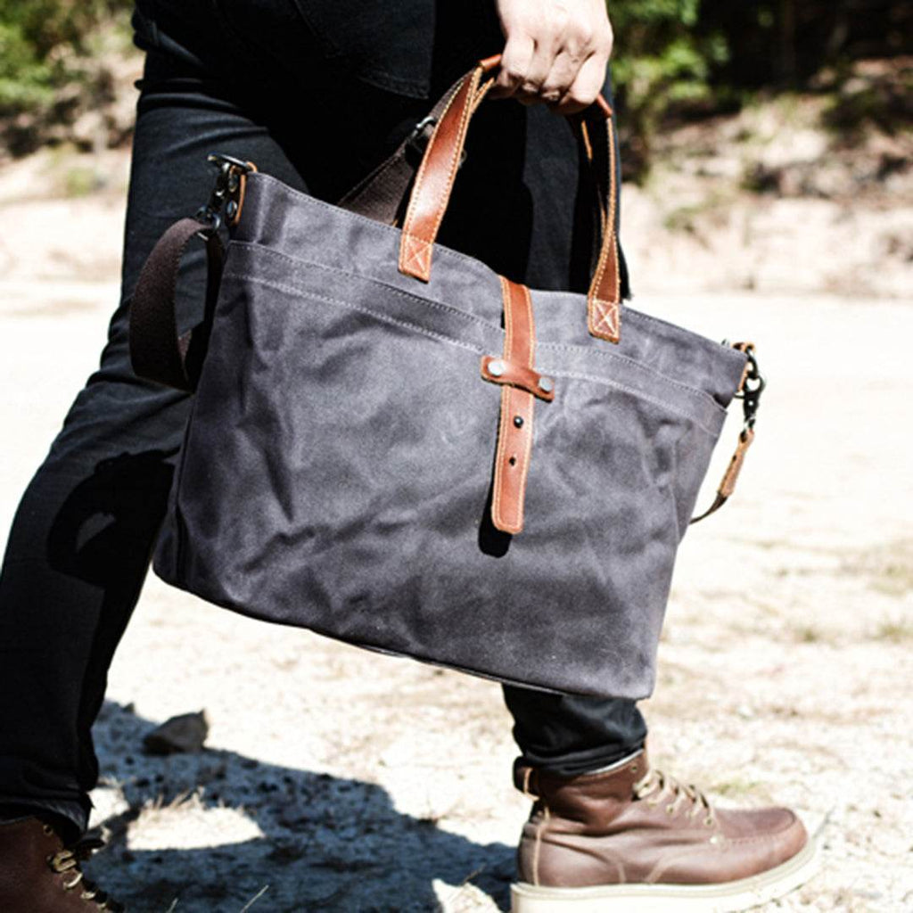 Bolsa Carteiro BP 203 Masculina em Lona Couro. Notebook 14" BAGYPACK