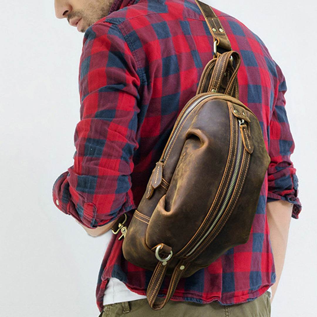 Bolsa Crossbody Masculina BP 804 em Couro - BAGYPACK