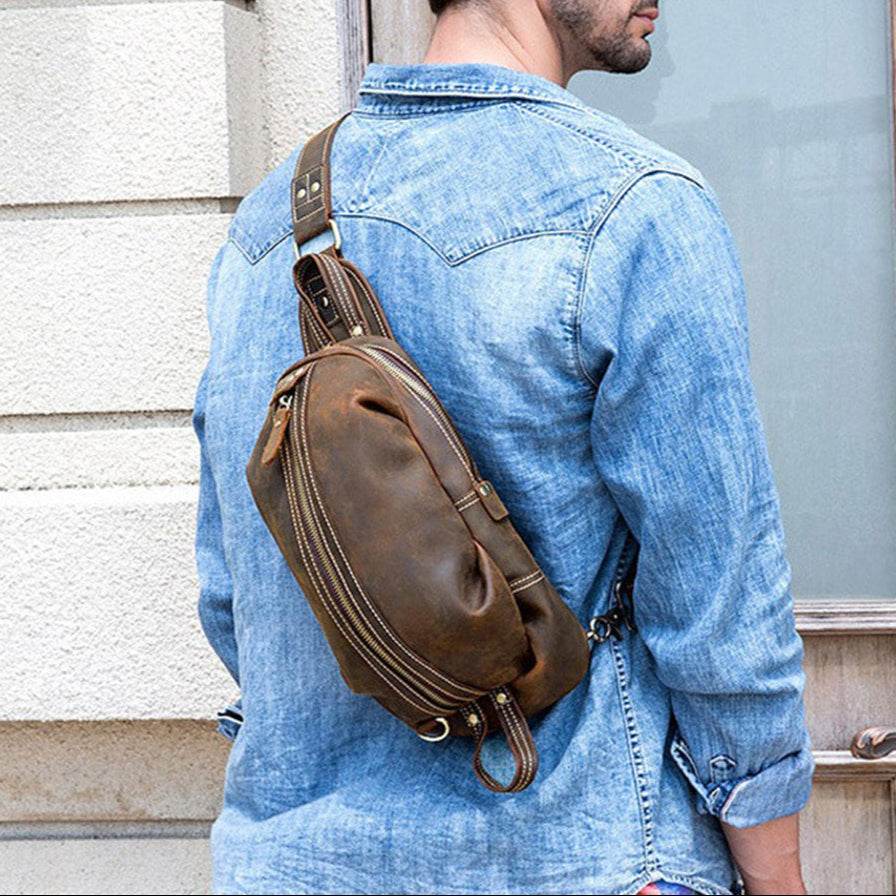 Bolsa Crossbody Masculina BP 804 em Couro - BAGYPACK