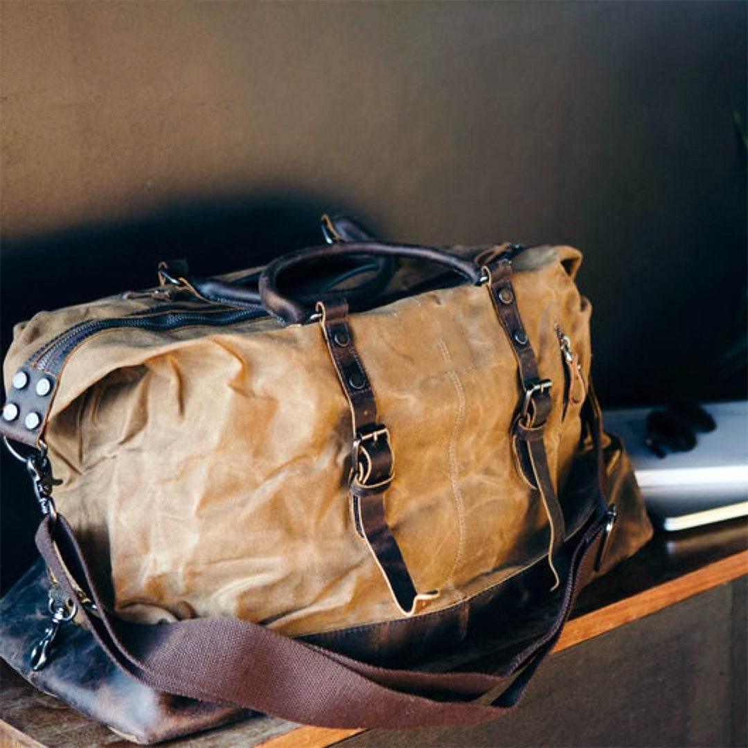 Bolsa de viagem BP 600 Espaçosa Lona + Couro - BAGYPACK