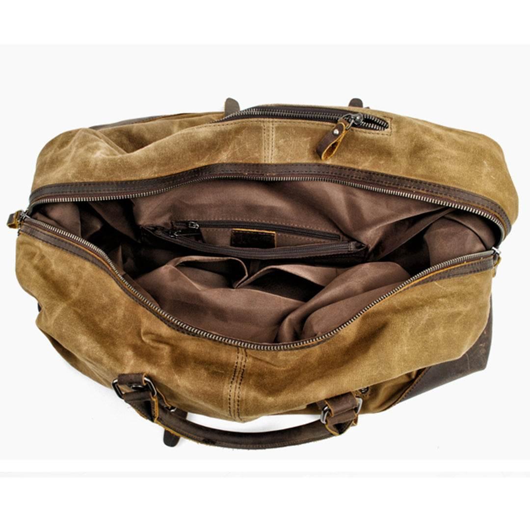 Bolsa de viagem BP 600 Espaçosa Lona + Couro - BAGYPACK