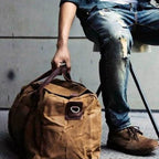Bolsa de Viagem BP 606 em Lona e Couro. Duffel Bag Clássica BAGYPACK