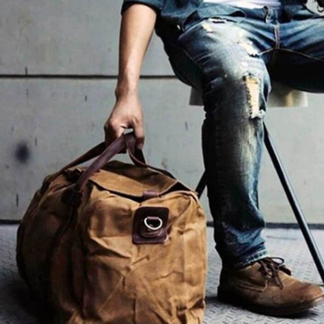 Bolsa de Viagem BP 606 em Lona e Couro. Duffel Bag Clássica BAGYPACK