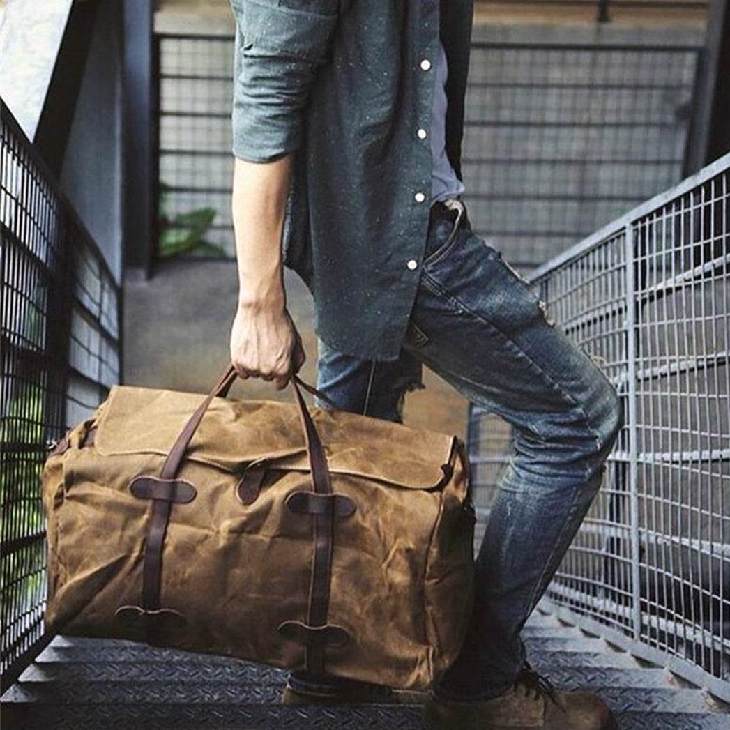 Bolsa de Viagem BP 606 em Lona e Couro. Duffel Bag Clássica BAGYPACK