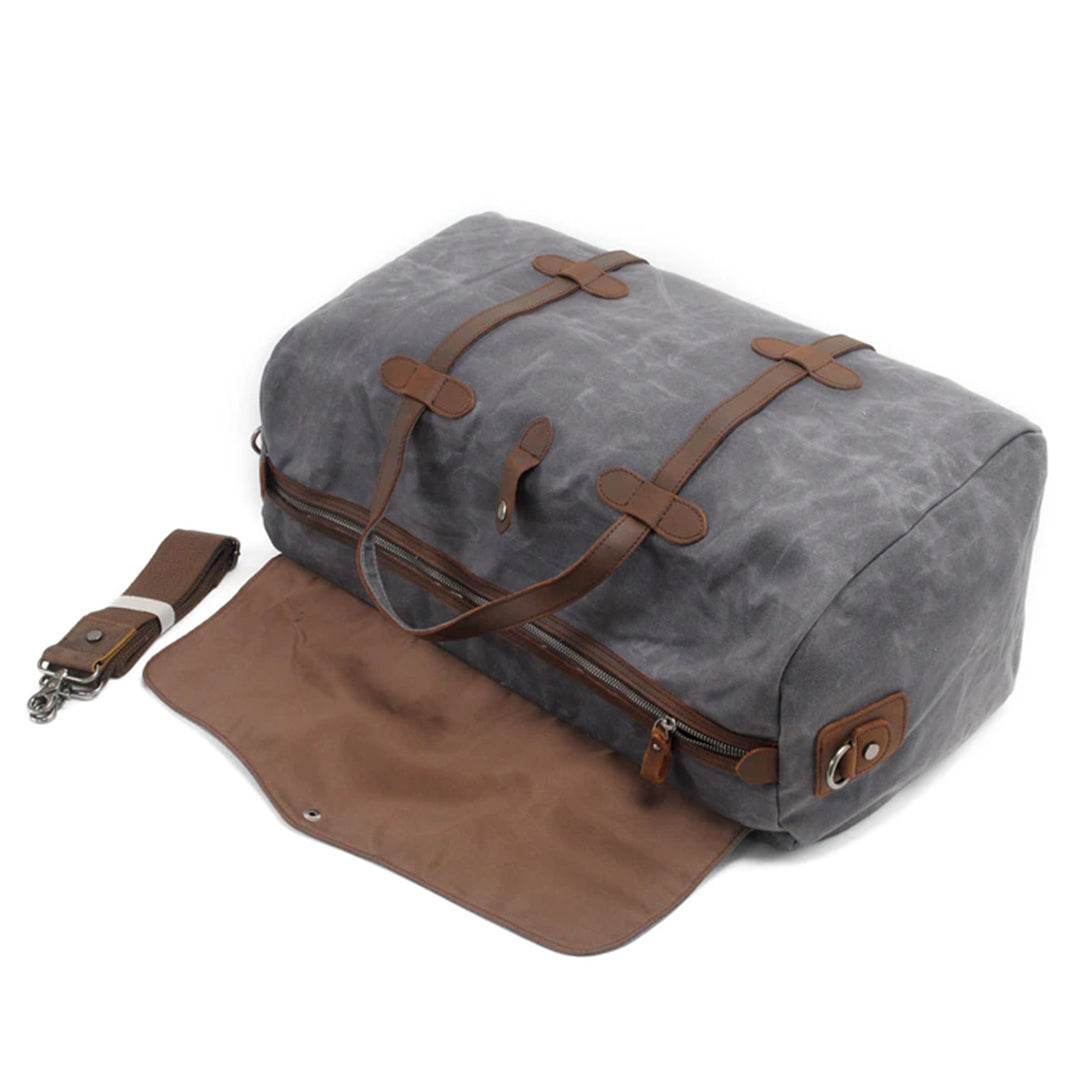 Bolsa de Viagem BP 606 em Lona e Couro. Duffel Bag Clássica BAGYPACK