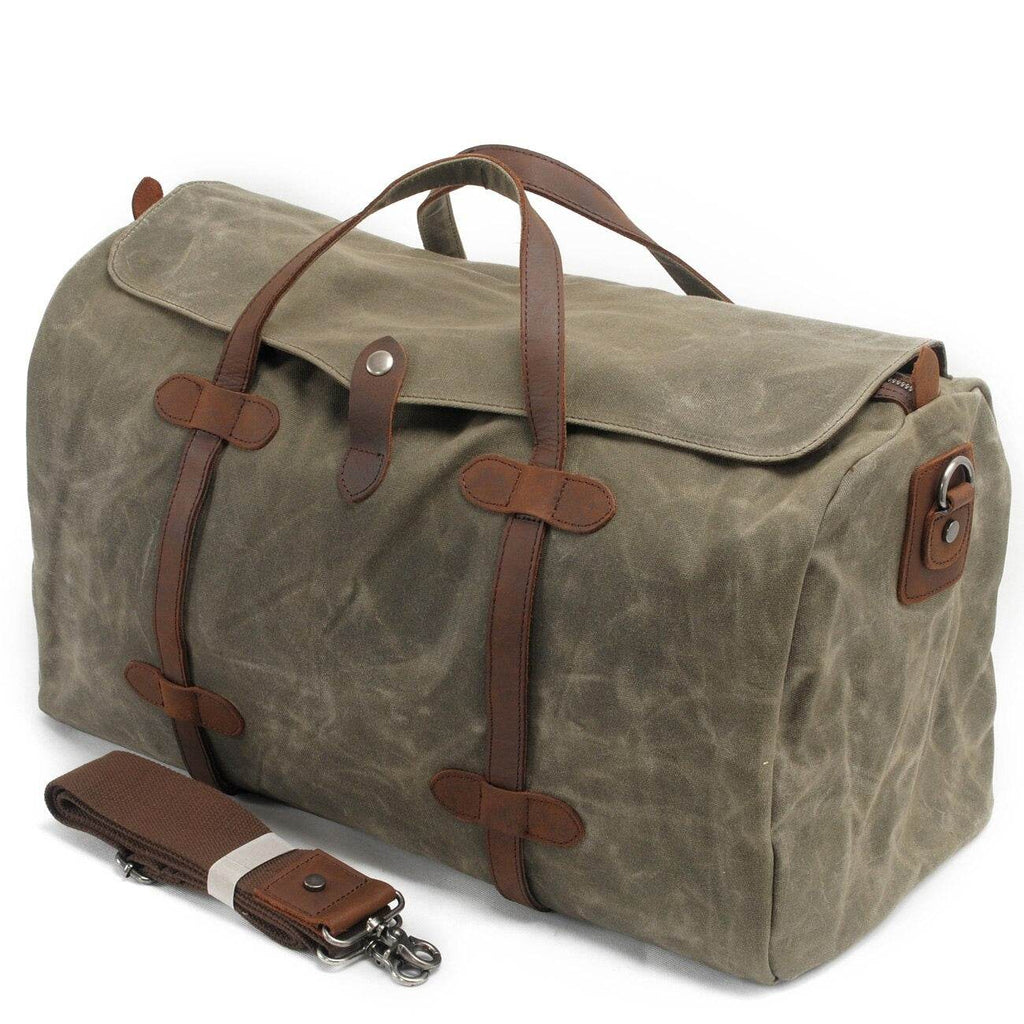Bolsa de Viagem BP 606 em Lona e Couro. Duffel Bag Clássica BAGYPACK