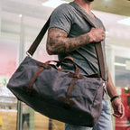 Bolsa de Viagem BP 606 | Lona e Couro | Duffel Bag Clássica | Bagypack - BAGYPACK