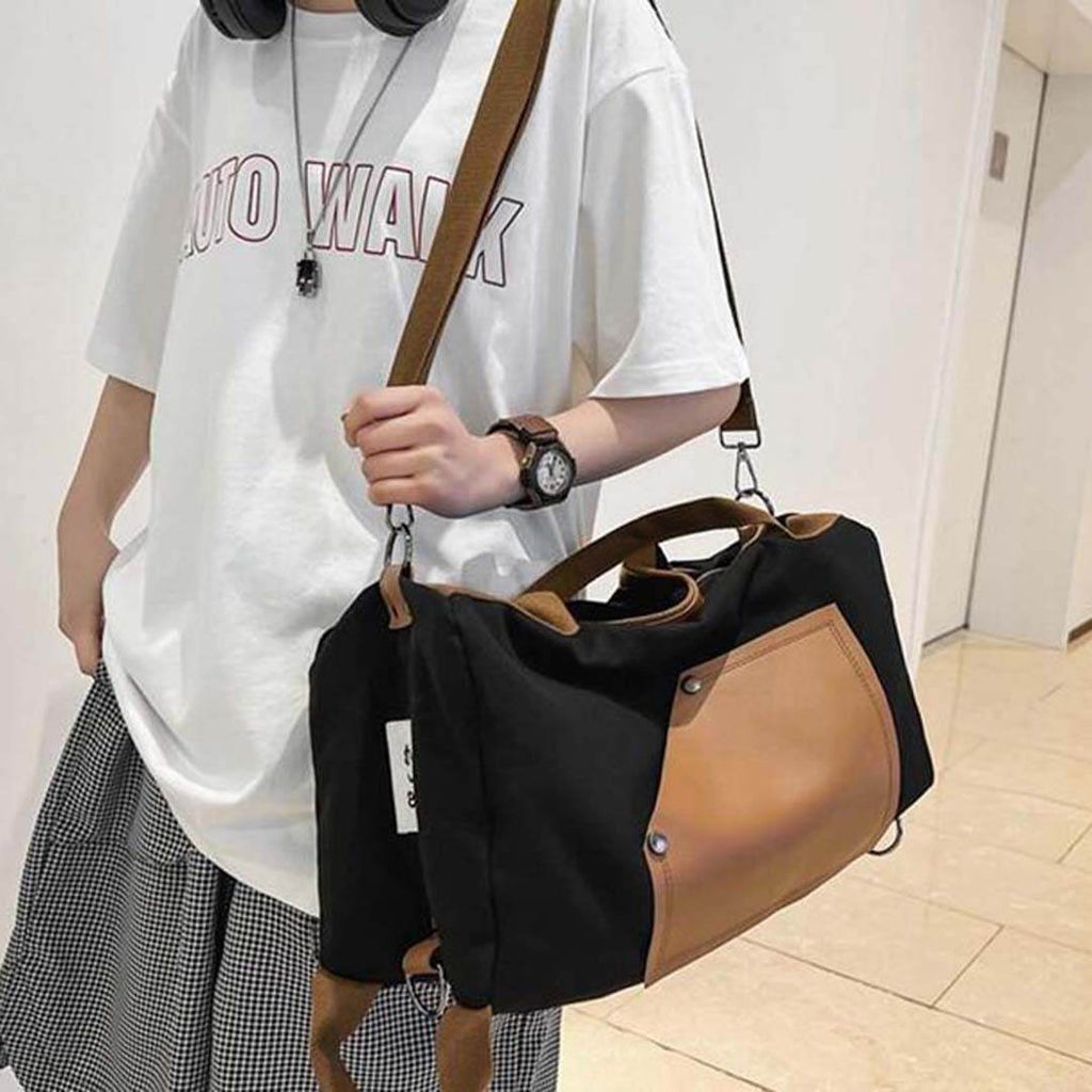 Bolsa de Viagem BP 607 Compacta em Lona + Couro BAGYPACK