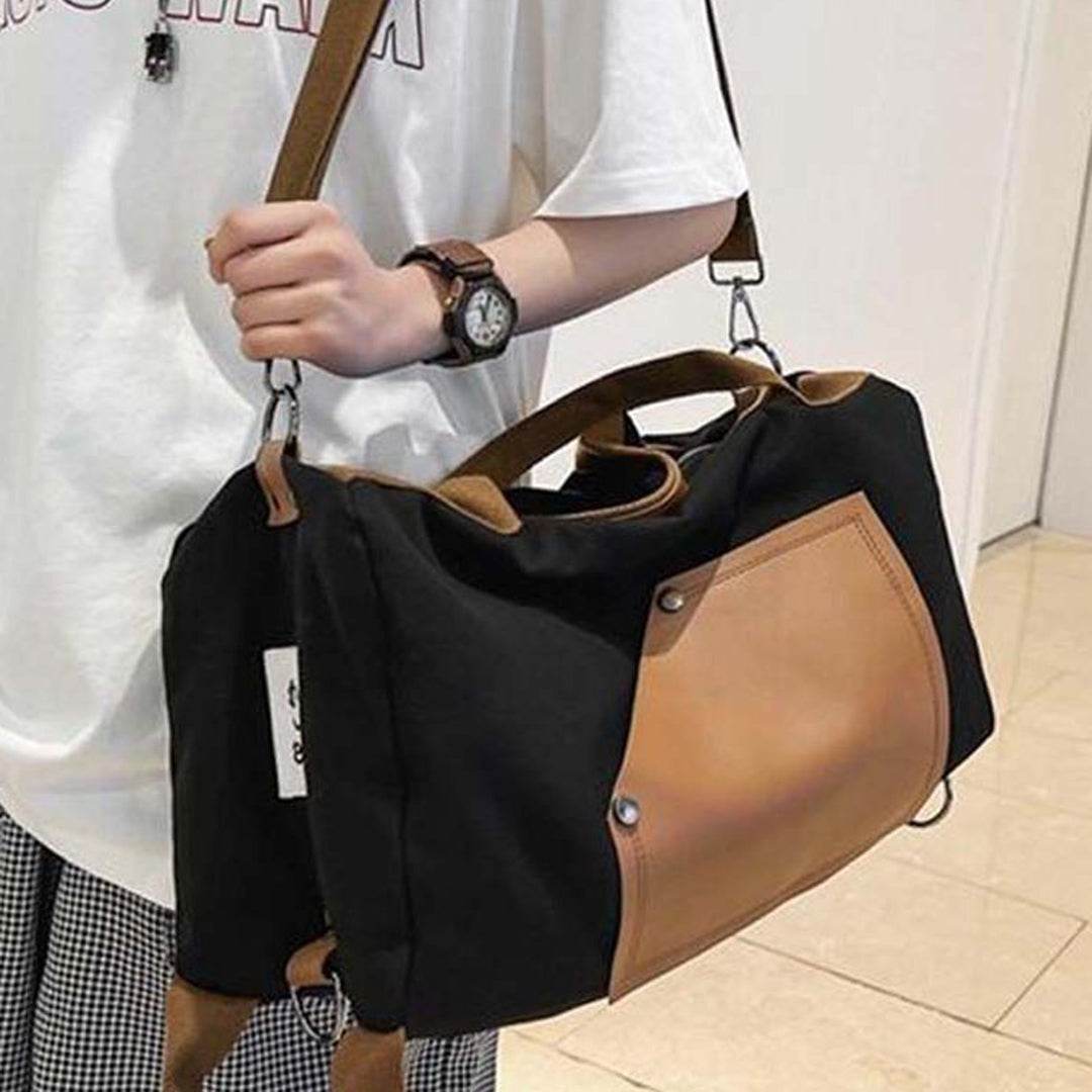 Bolsa de Viagem BP 607 Compacta em Lona + Couro BAGYPACK