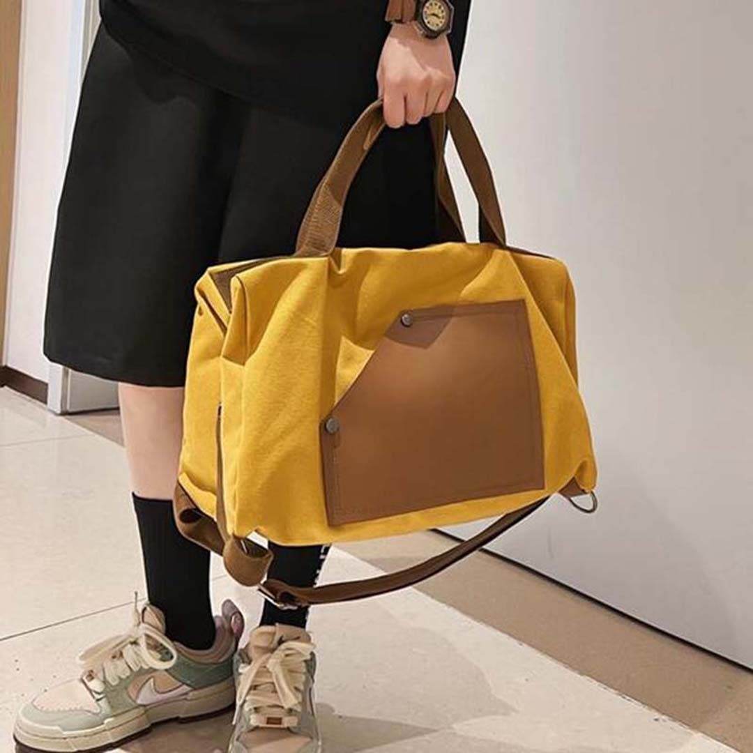 Bolsa de viagem Compacta BP 607 Lona+Couro - BAGYPACK