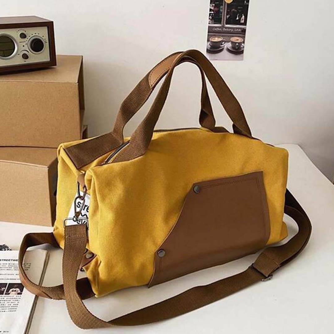 Bolsa de Viagem BP 607 Compacta em Lona + Couro BAGYPACK