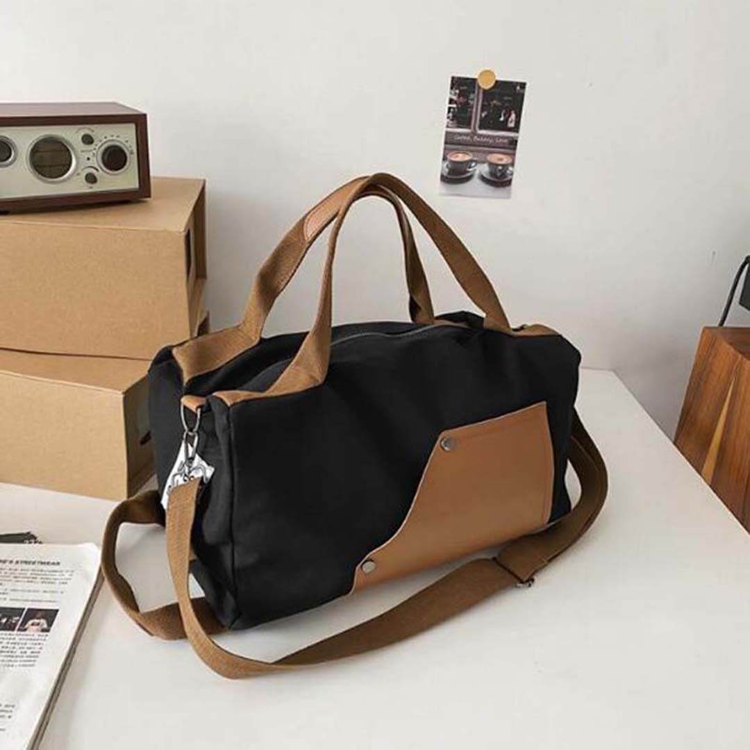 Bolsa de viagem Compacta BP 607 Lona+Couro - BAGYPACK