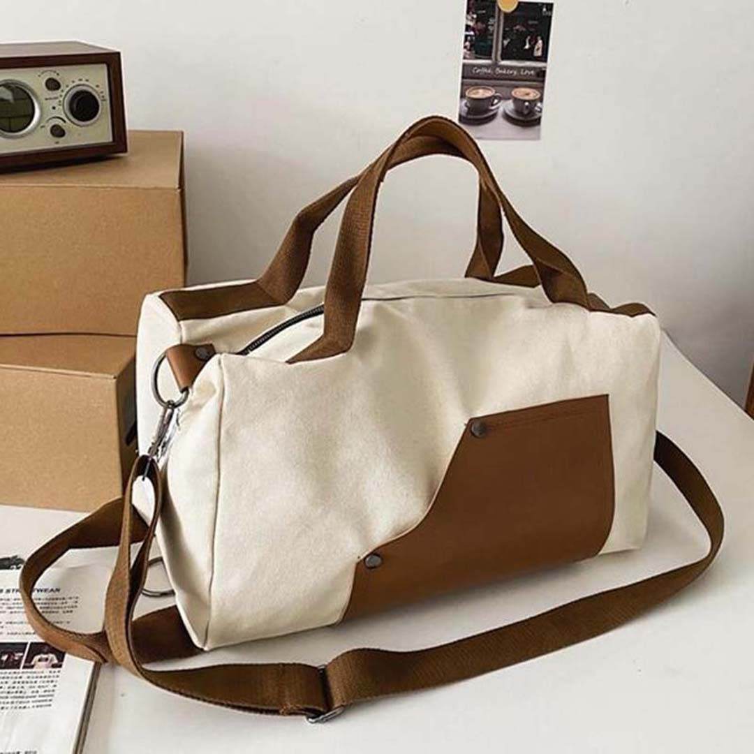 Bolsa de viagem Compacta BP 607 Lona+Couro - BAGYPACK