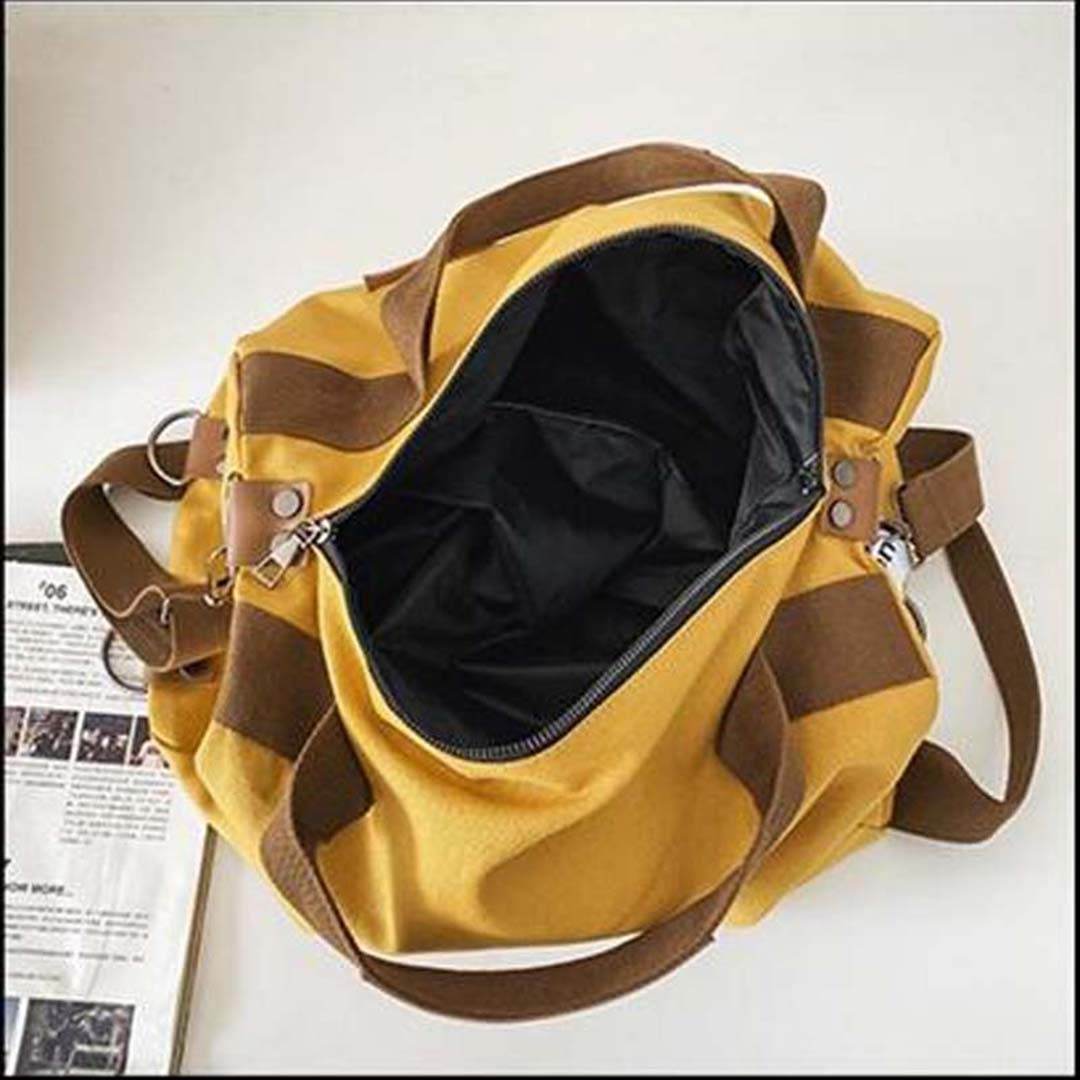 Bolsa de viagem Compacta BP 607 Lona+Couro - BAGYPACK