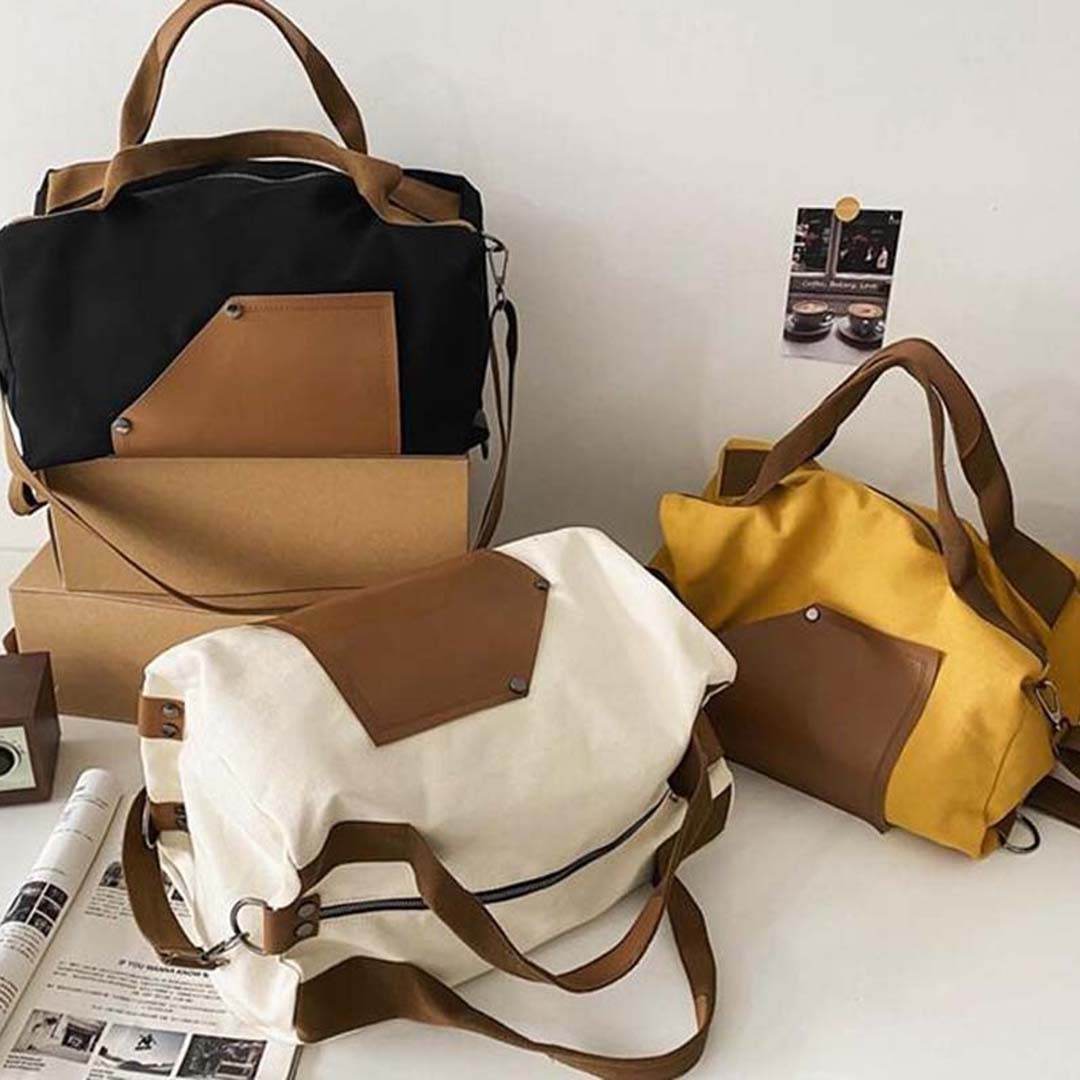 Bolsa de Viagem BP 607 Compacta em Lona + Couro BAGYPACK