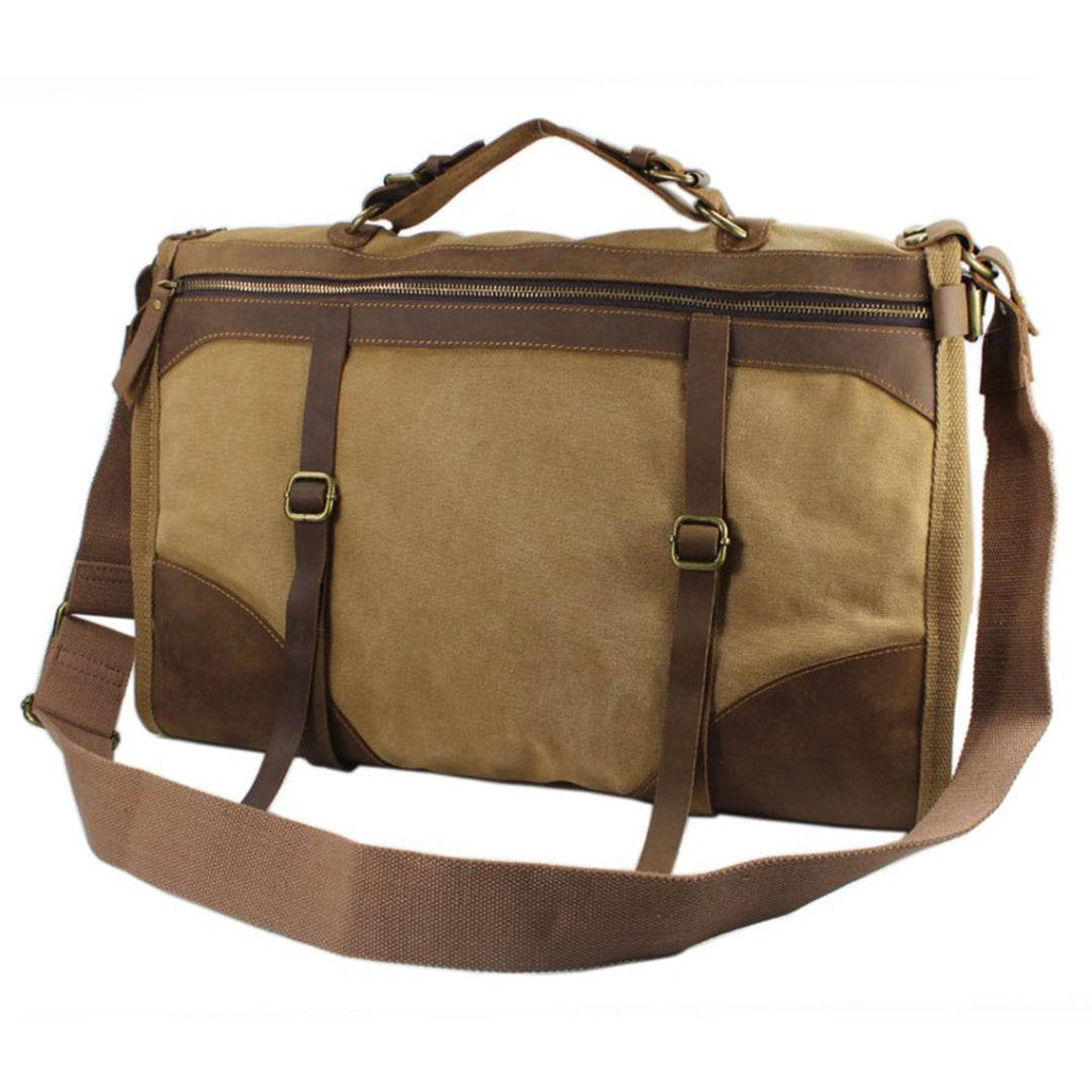 Bolsa de Viagem Espaçosa BP 608 Lona+Couro - BAGYPACK