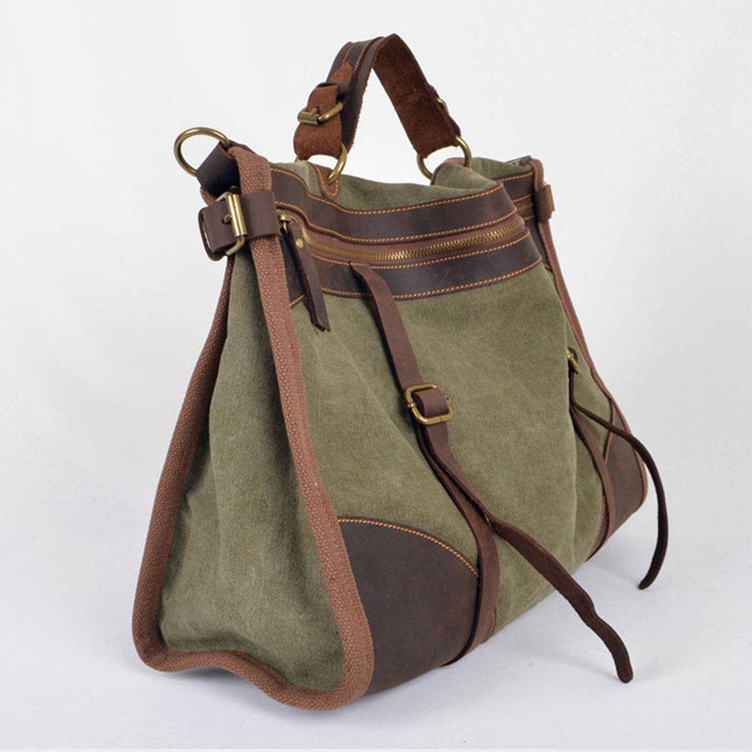 Bolsa de Viagem Espaçosa BP 608 Lona+Couro - BAGYPACK