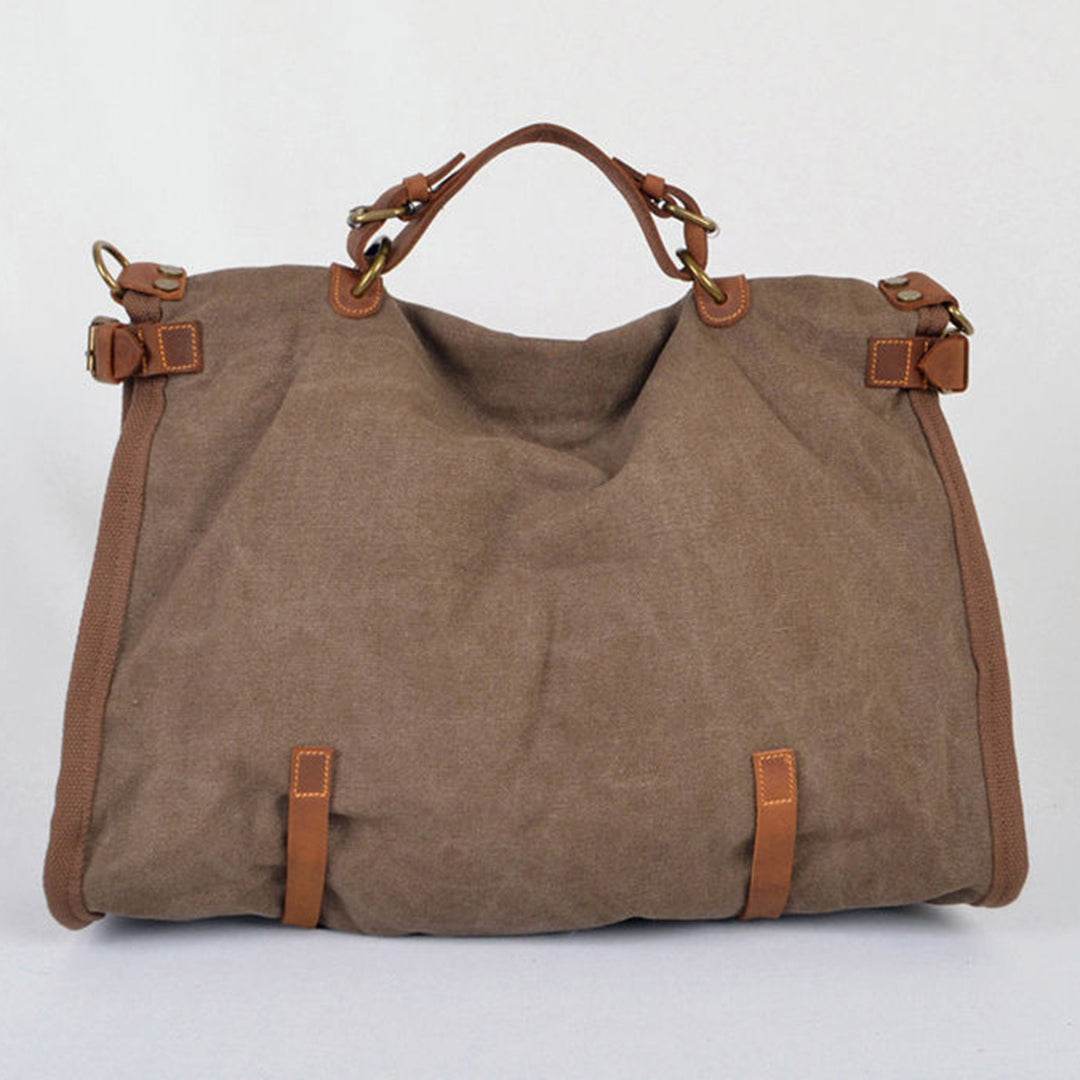 Bolsa de Viagem Espaçosa BP 608 Lona+Couro - BAGYPACK