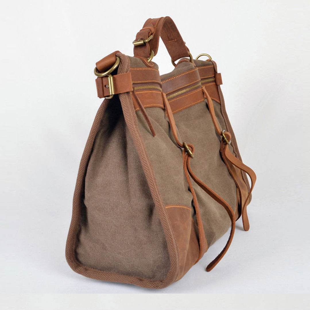 Bolsa de Viagem Espaçosa BP 608 Lona+Couro - BAGYPACK