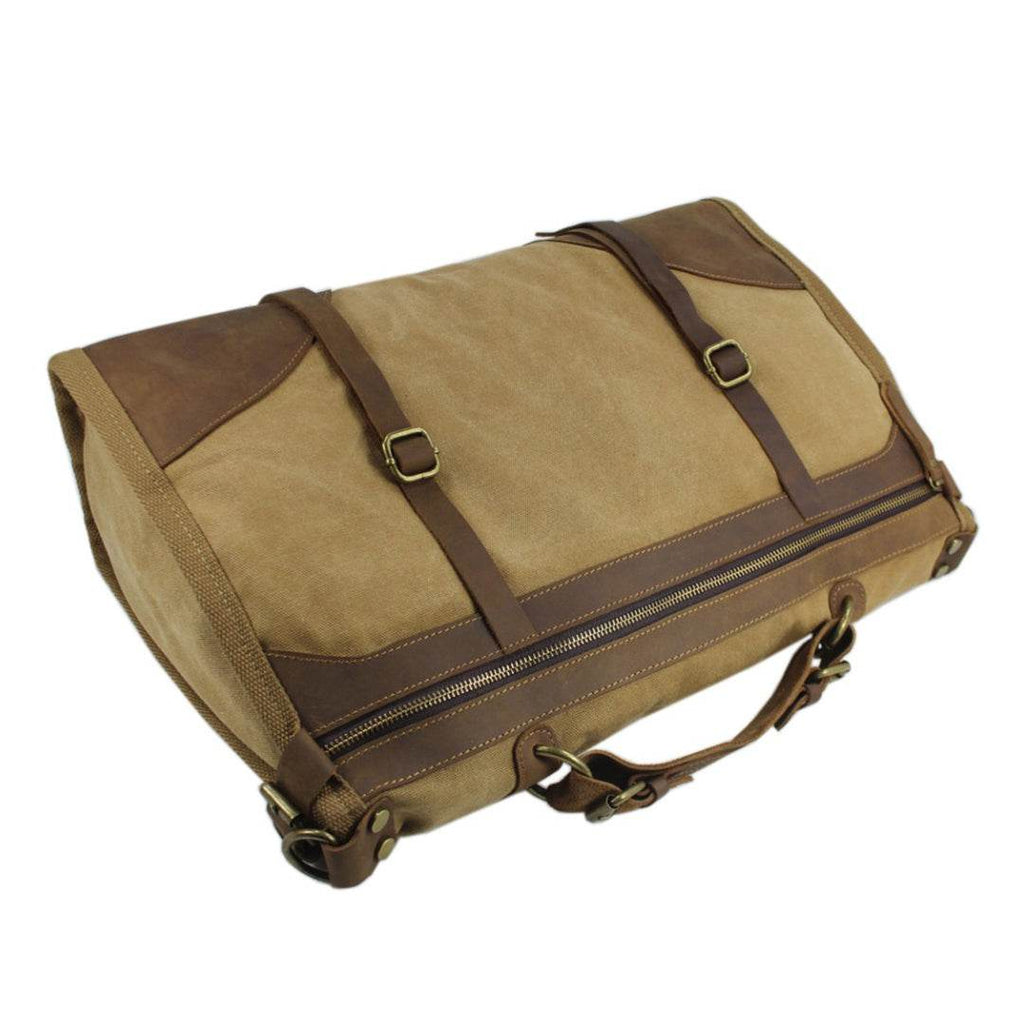 Bolsa de Viagem Espaçosa BP 608 Lona+Couro - BAGYPACK