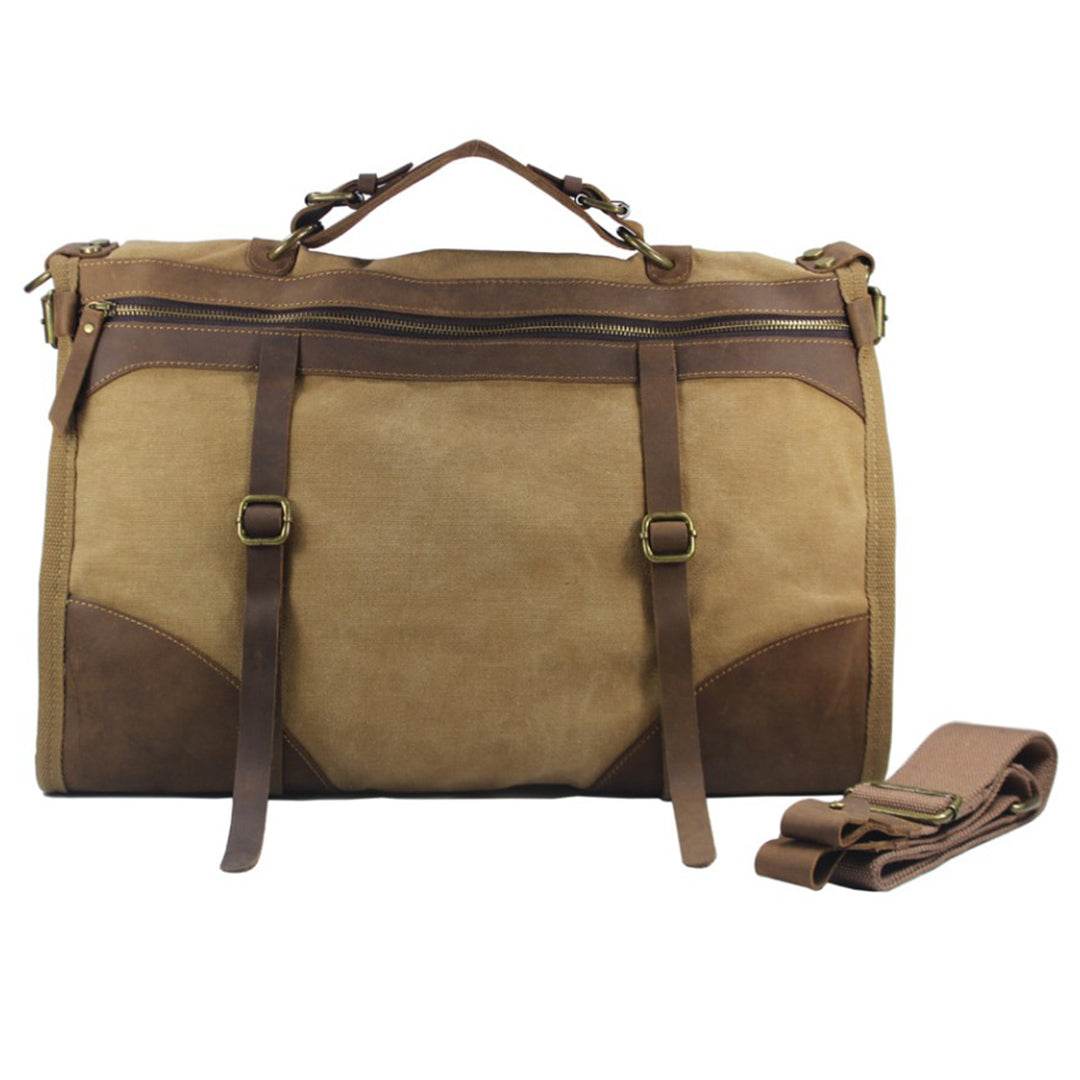 Bolsa de Viagem Espaçosa BP 608 Lona+Couro - BAGYPACK