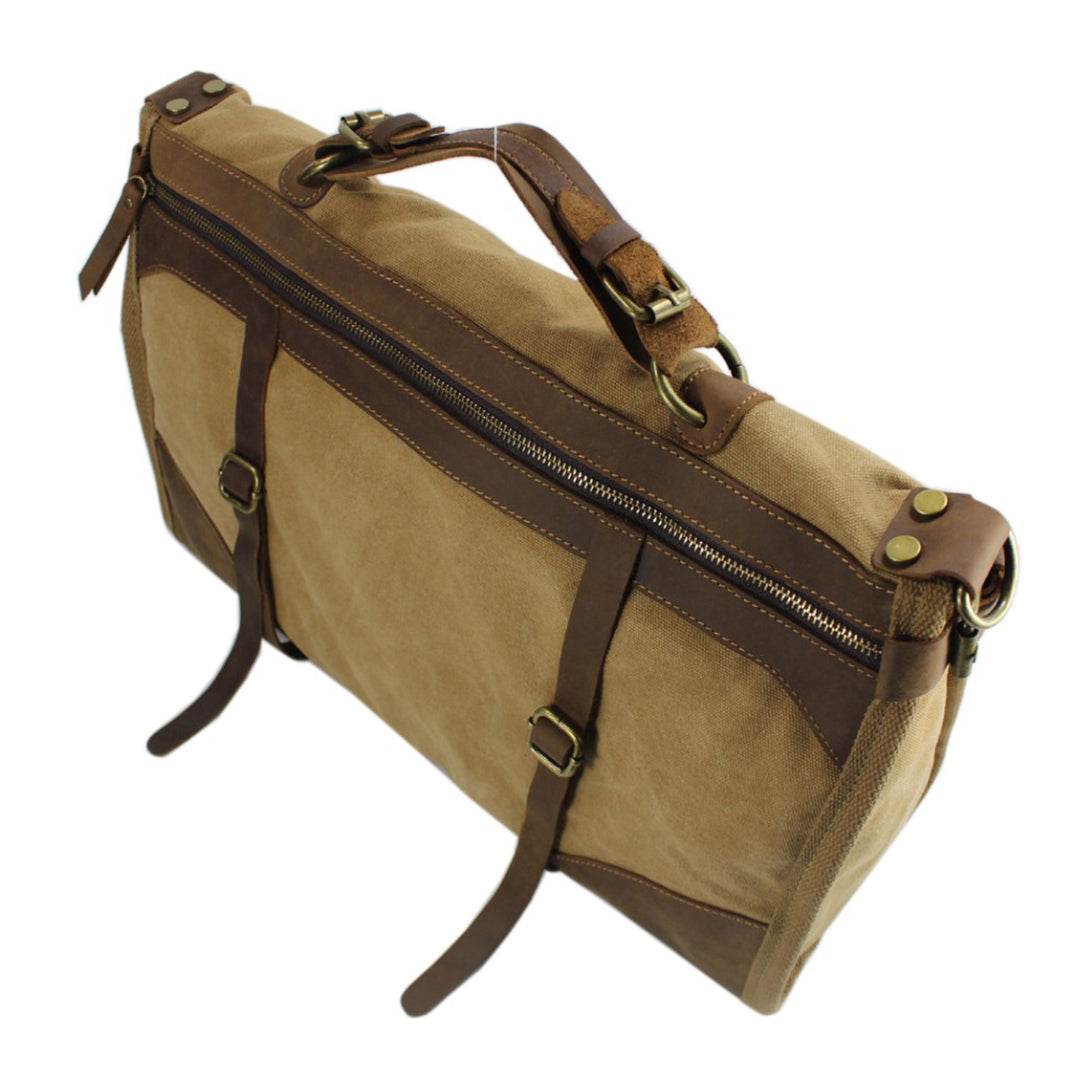 Bolsa de Viagem Espaçosa BP 608 Lona+Couro - BAGYPACK