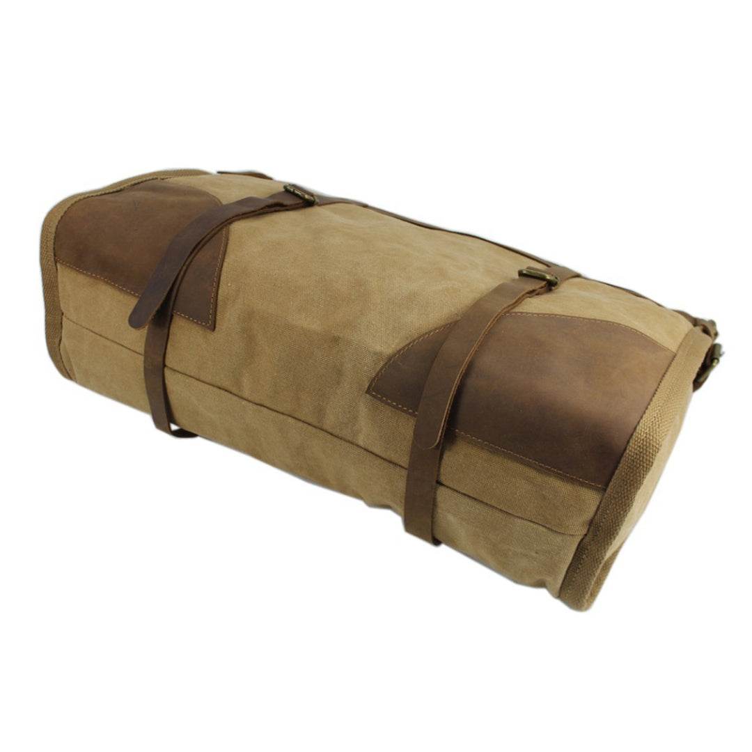 Bolsa de Viagem Espaçosa BP 608 Lona+Couro - BAGYPACK