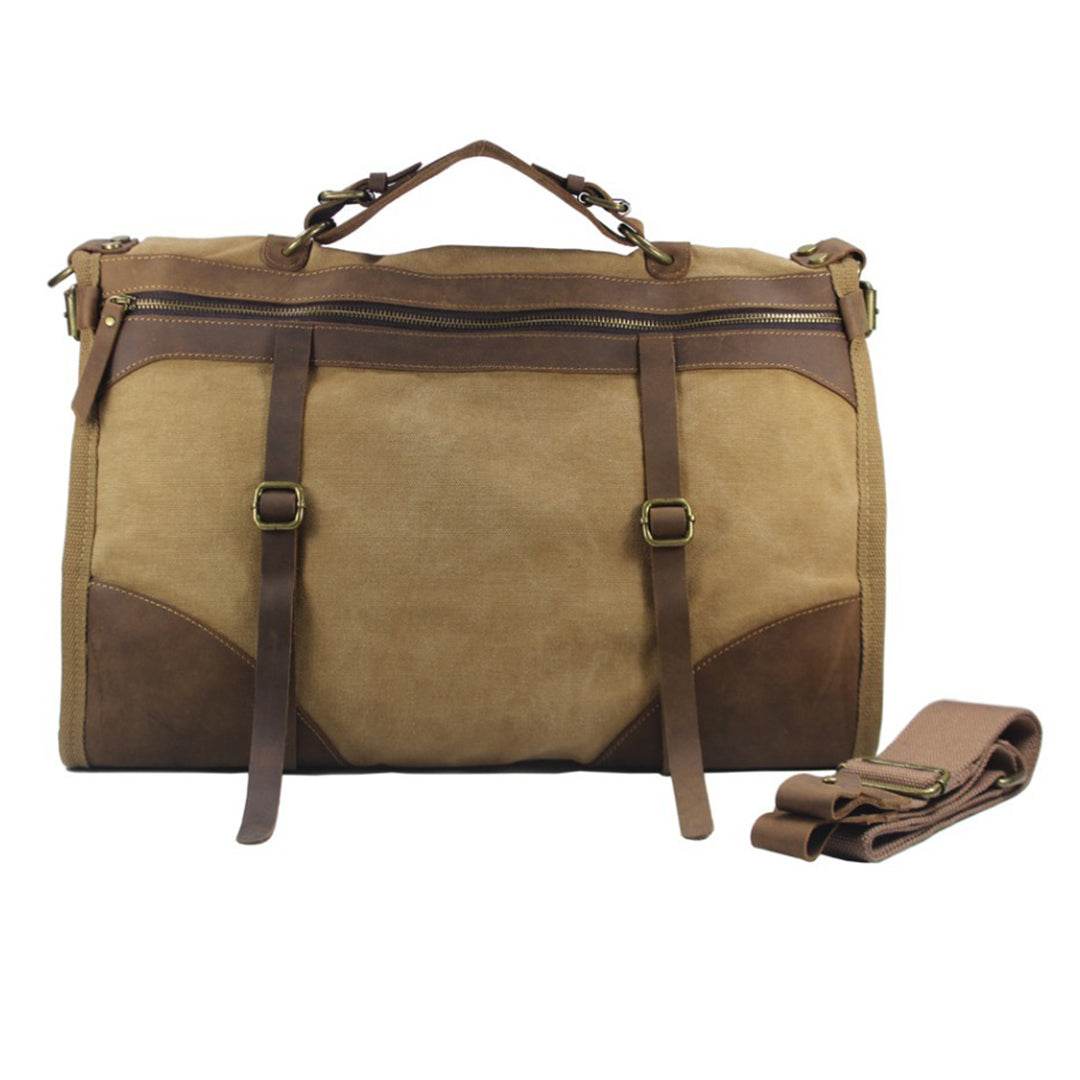Bolsa de Viagem Espaçosa BP 608 Lona+Couro - BAGYPACK