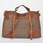 Bolsa de Viagem BP 608 | Lona e Couro | Espaçosa Duffel Bag | Bagypack - BAGYPACK