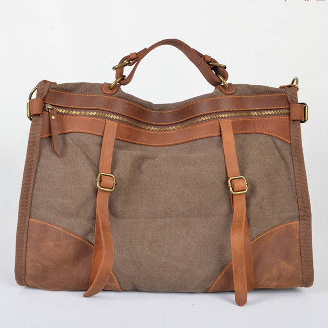 Bolsa de Viagem Espaçosa BP 608 Lona+Couro - BAGYPACK
