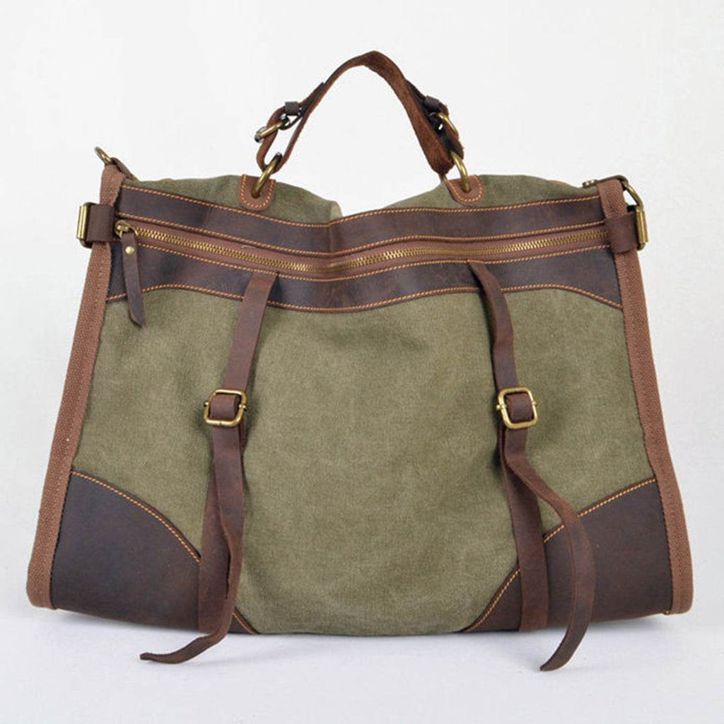 Bolsa de Viagem Espaçosa BP 608 Lona+Couro - BAGYPACK