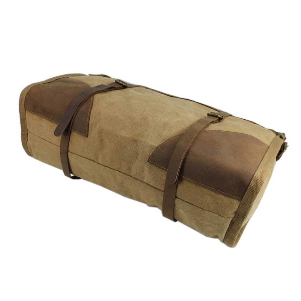 Bolsa de Viagem Espaçosa BP 608 Lona+Couro - BAGYPACK