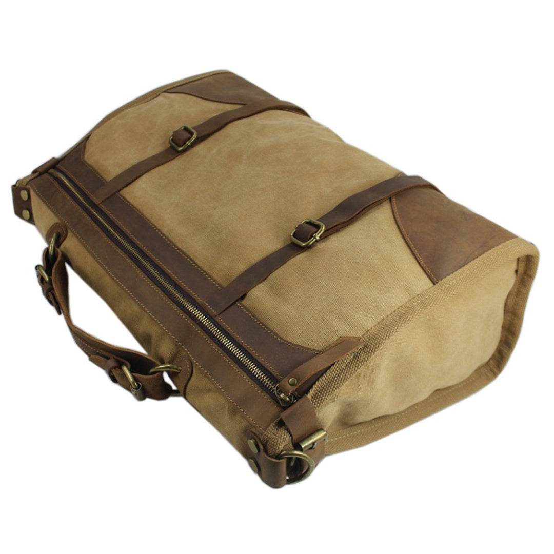 Bolsa de Viagem Espaçosa BP 608 Lona+Couro - BAGYPACK