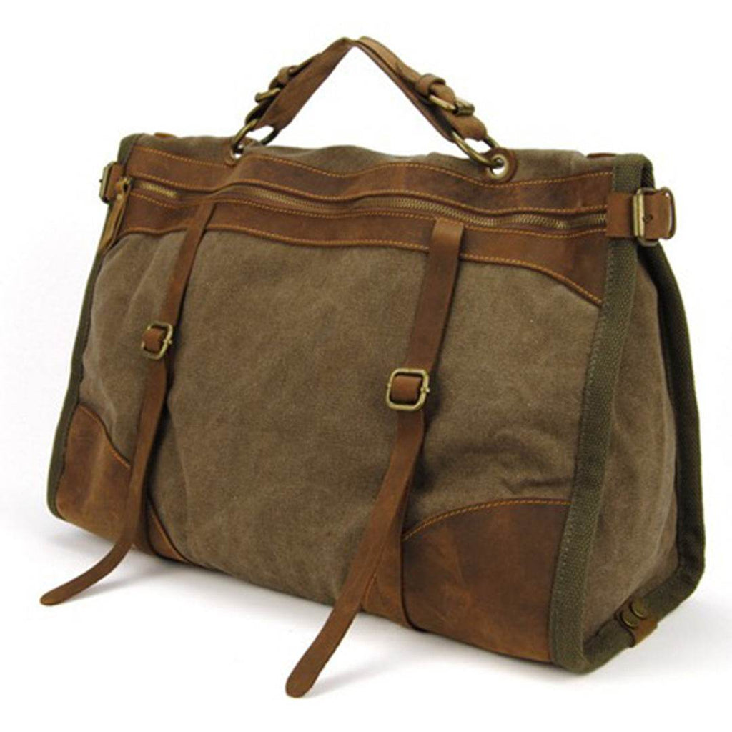 Bolsa de Viagem Espaçosa BP 608 Lona+Couro - BAGYPACK