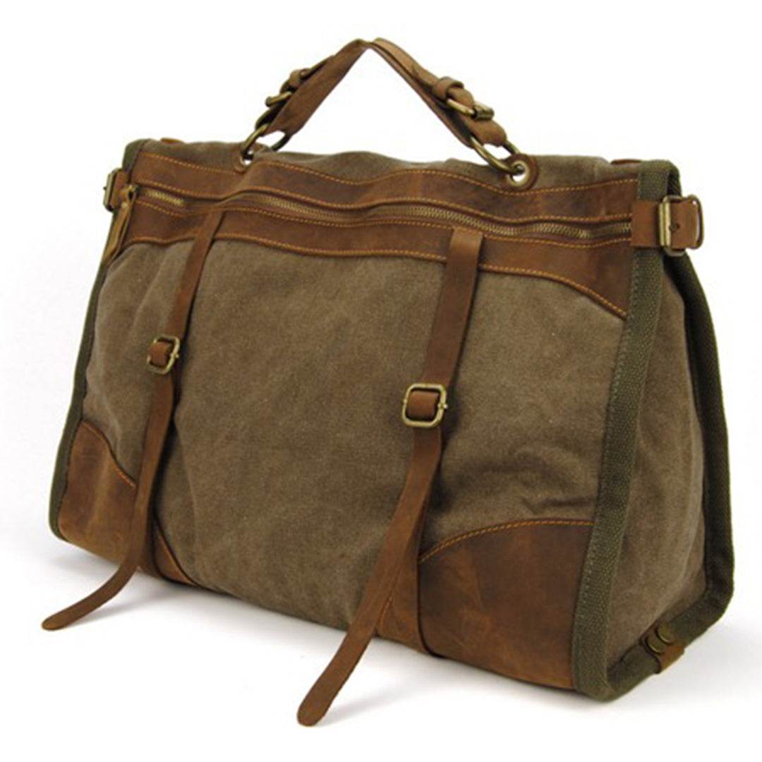 Bolsa de Viagem Espaçosa BP 608 Lona+Couro - BAGYPACK