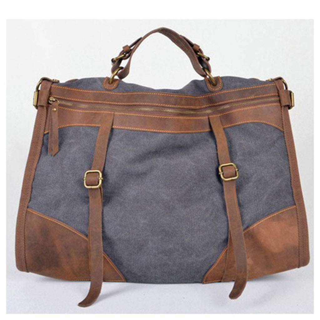 Bolsa de Viagem Espaçosa BP 608 Lona+Couro - BAGYPACK