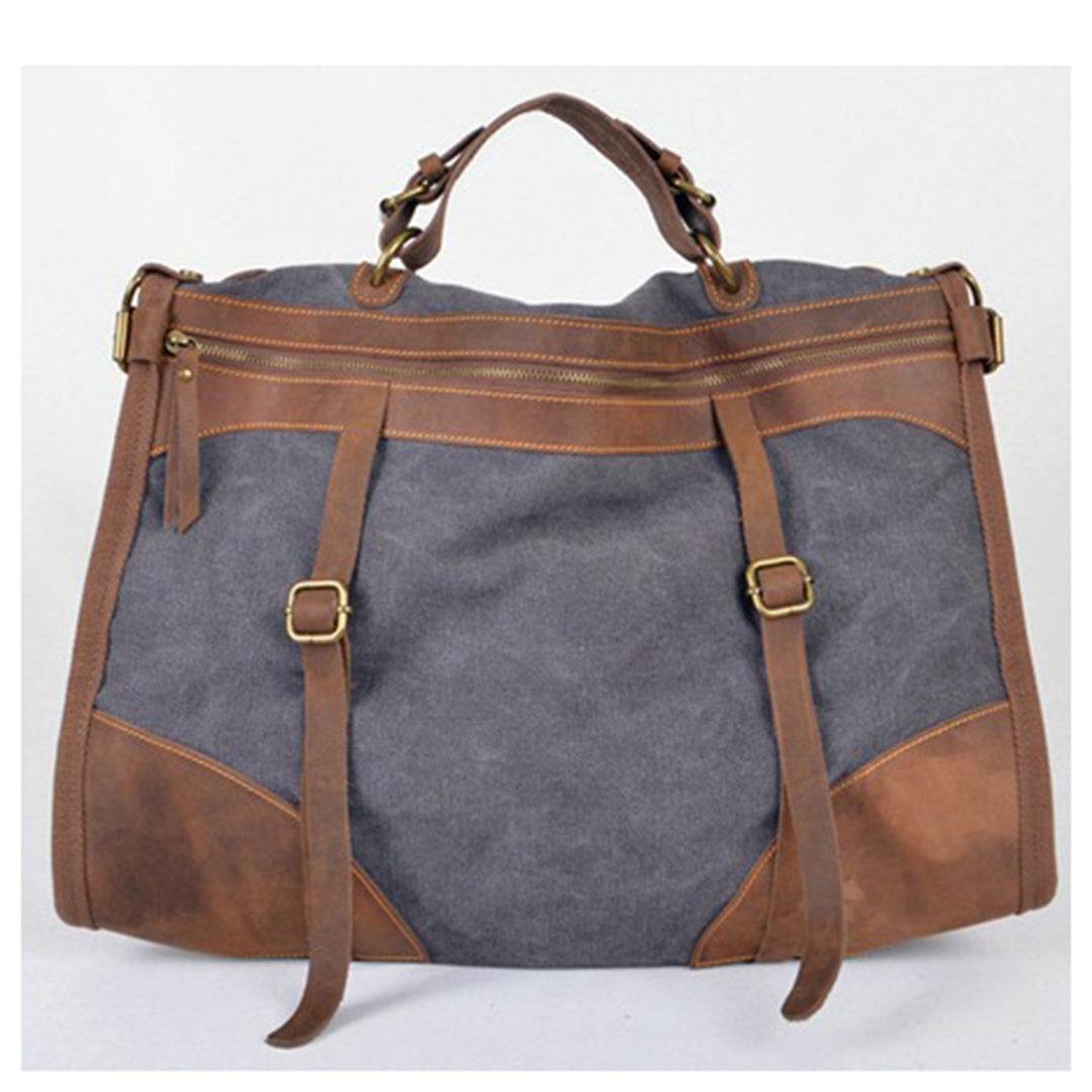 Bolsa de Viagem Espaçosa BP 608 Lona+Couro - BAGYPACK