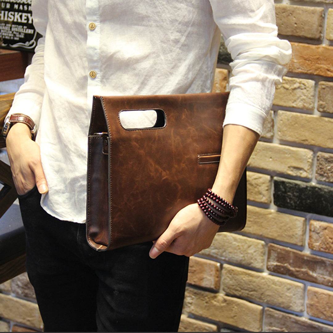 Clutch Masculina BP 214 em PU estruturado. Carteira de Mão Executiva BAGYPACK