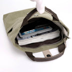 Bolsa Masculina BP 230 Tiracolo em Lona e Couro. Crossbody Casual BAGYPACK