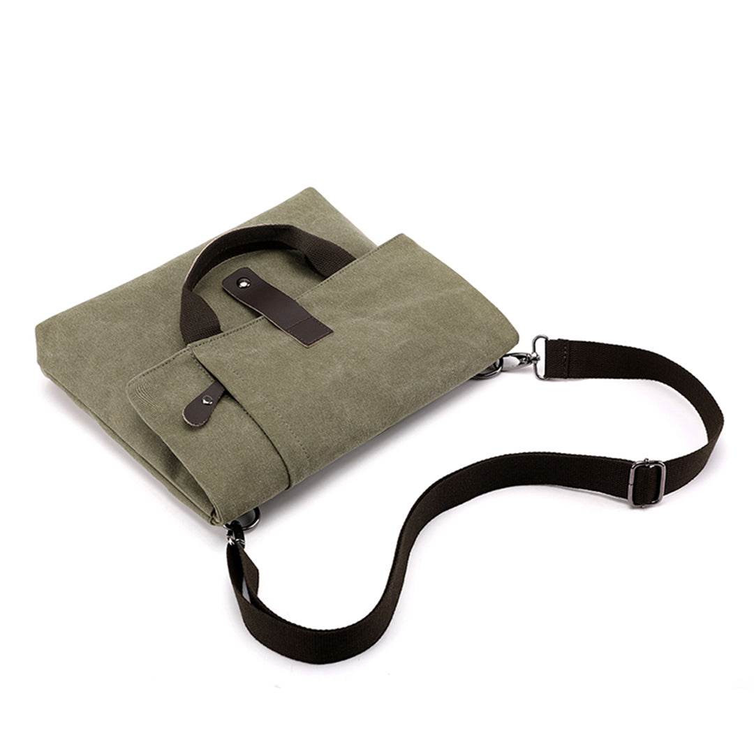 Bolsa Masculina BP 230 Tiracolo em Lona e Couro. Crossbody Casual BAGYPACK